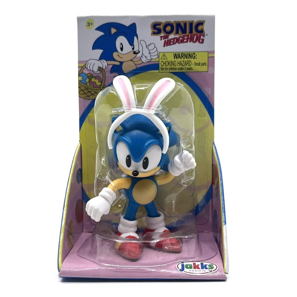 Jakks Pacific Sonic The Hedgehog w/ Bunny Ears Easter 2.5" Action Figure Toy